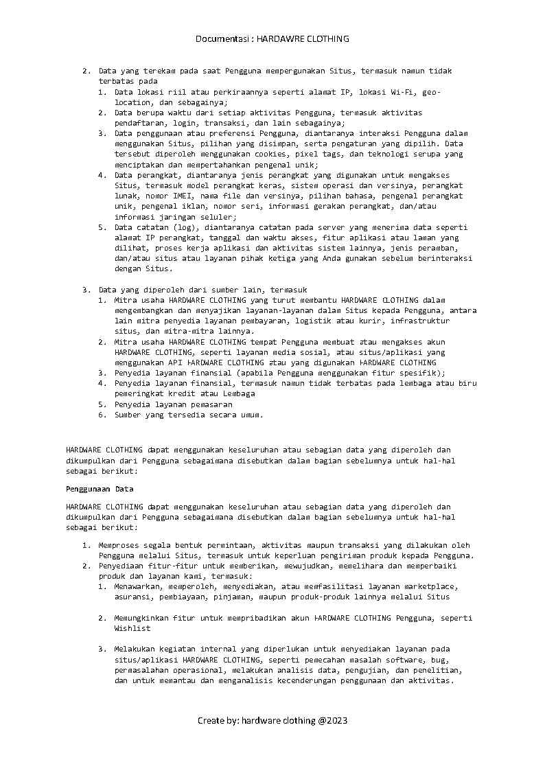 Privacy policy