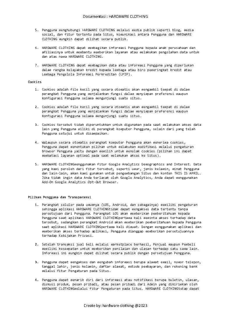 Privacy policy
