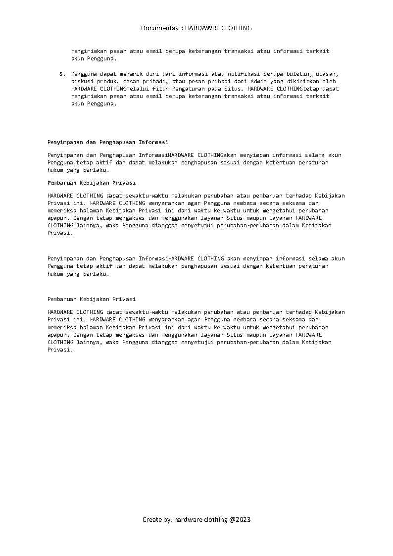 Privacy policy
